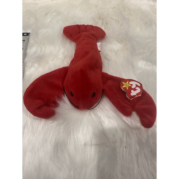 New vintage TY Beanie Babies "Pinchers" The Lobster 1993 Plush Toy - Picture 1 of 4